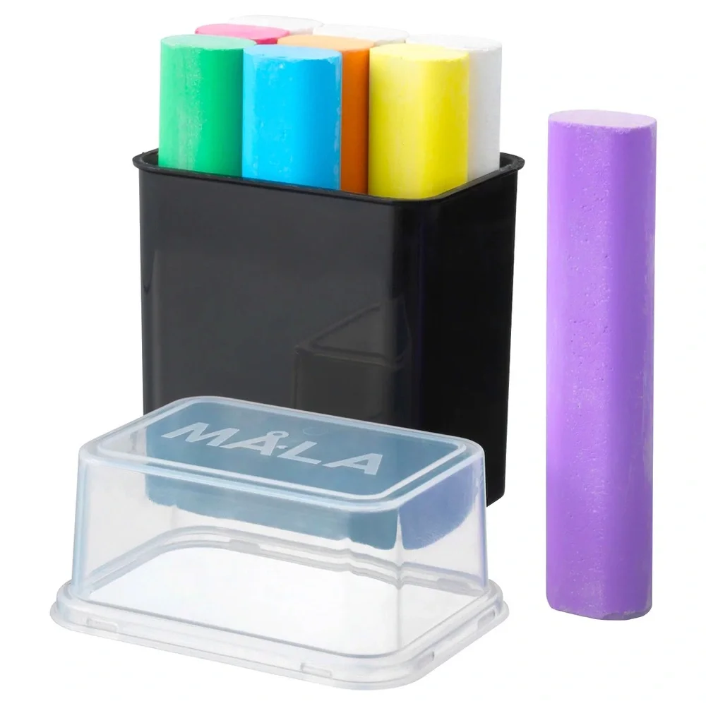 IKEA Mala Colorful Chalks Arts & Crafts Chalk Set w Case
